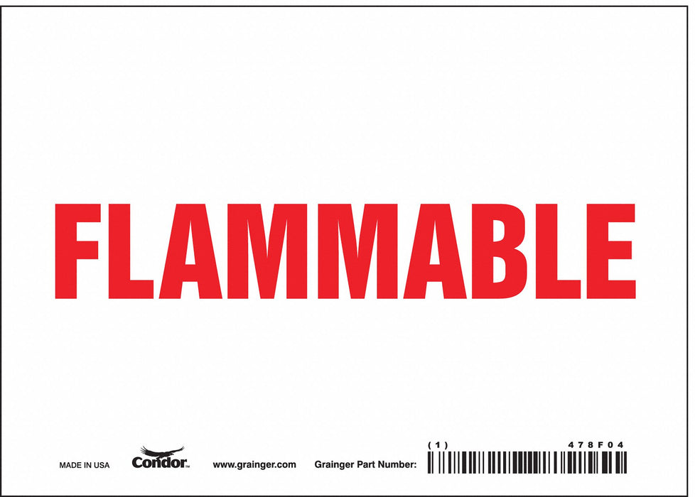 J9305 Safety Sign 5 inx7 in Vinyl