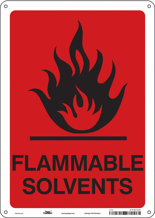 Safety Sign 14 in x 10 in Aluminum