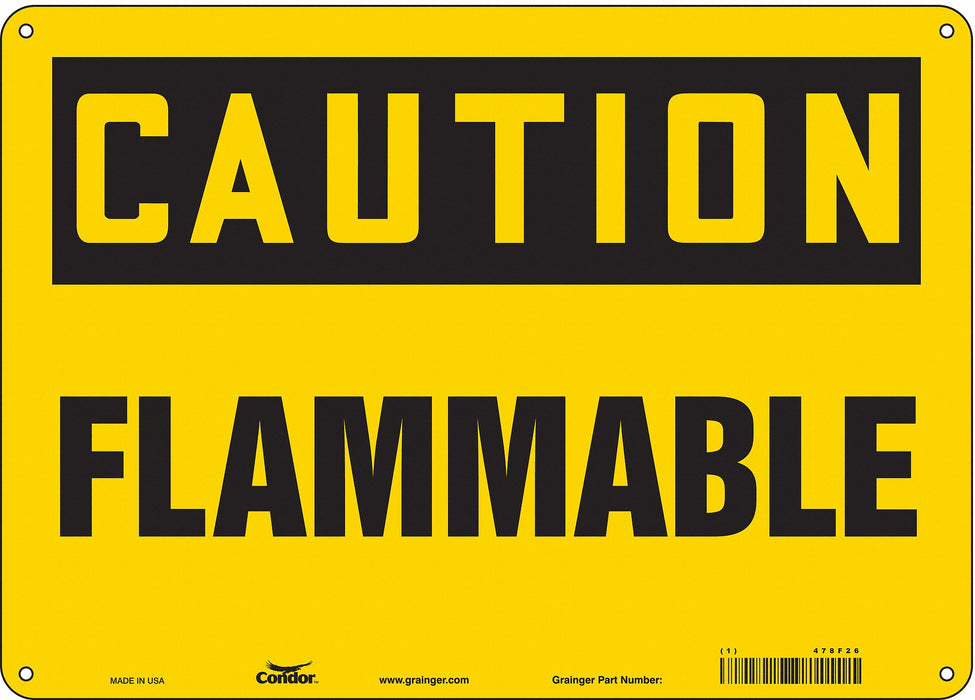Safety Sign 10 inx14 in Aluminum