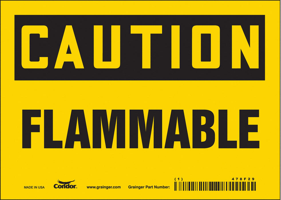 Safety Sign 5 inx7 in Vinyl