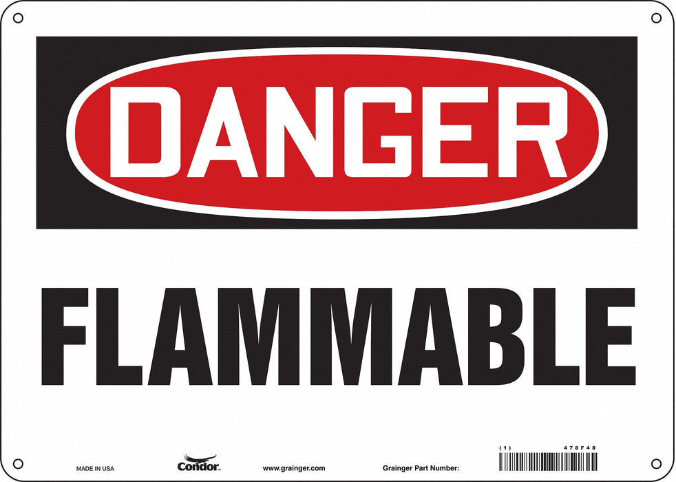 Safety Sign 10 inx14 in Polyethylene
