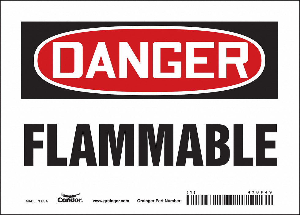 Safety Sign 5 inx7 in Vinyl