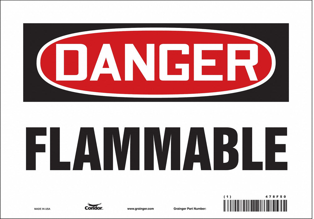 Safety Sign 7 inx10 in Vinyl