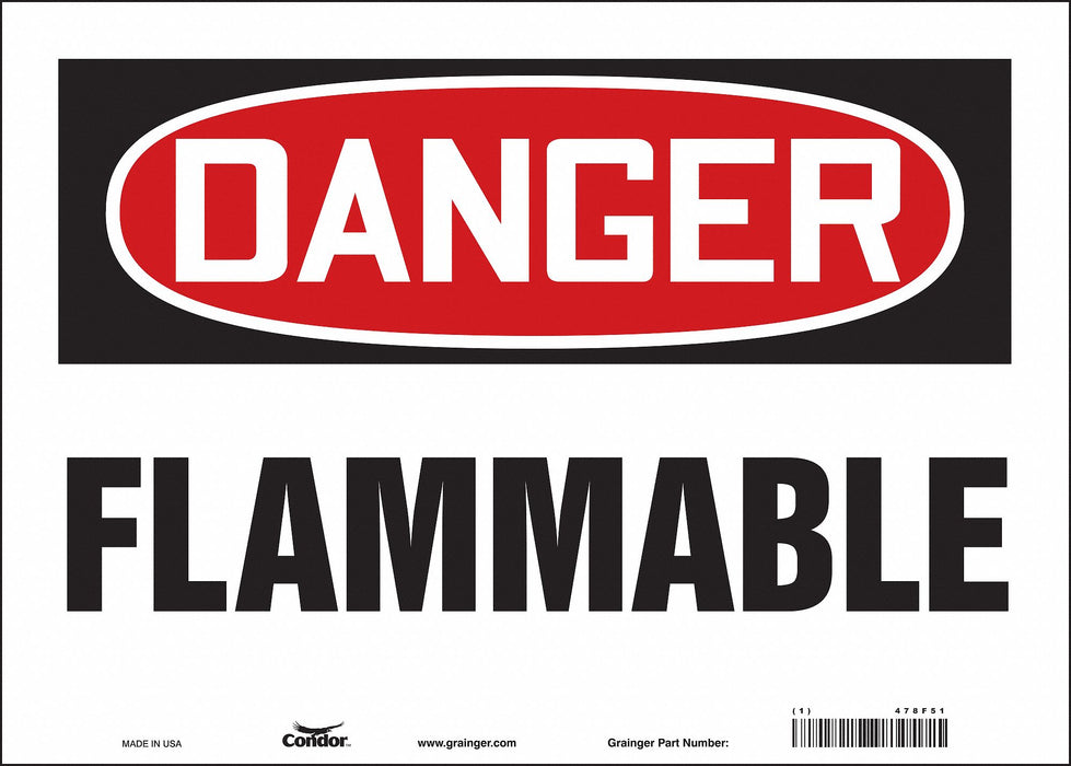 Safety Sign 10 inx14 in Vinyl