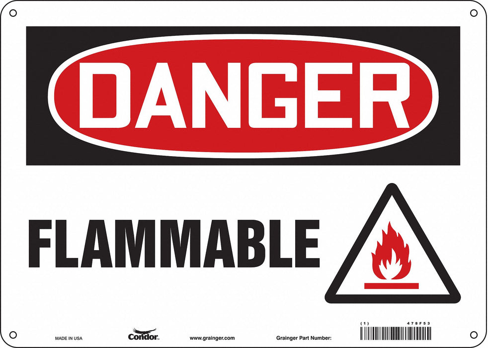Safety Sign 10 inx14 in Aluminum