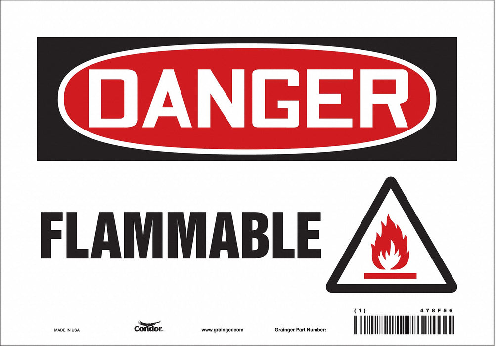 Safety Sign 7 inx10 in Vinyl