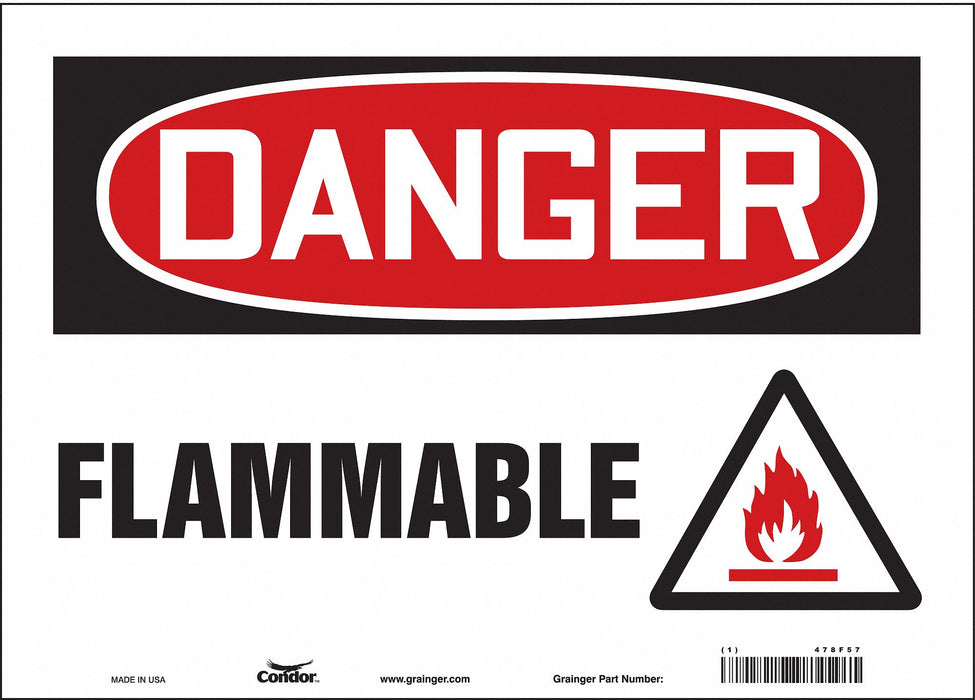 Safety Sign 10 inx14 in Vinyl