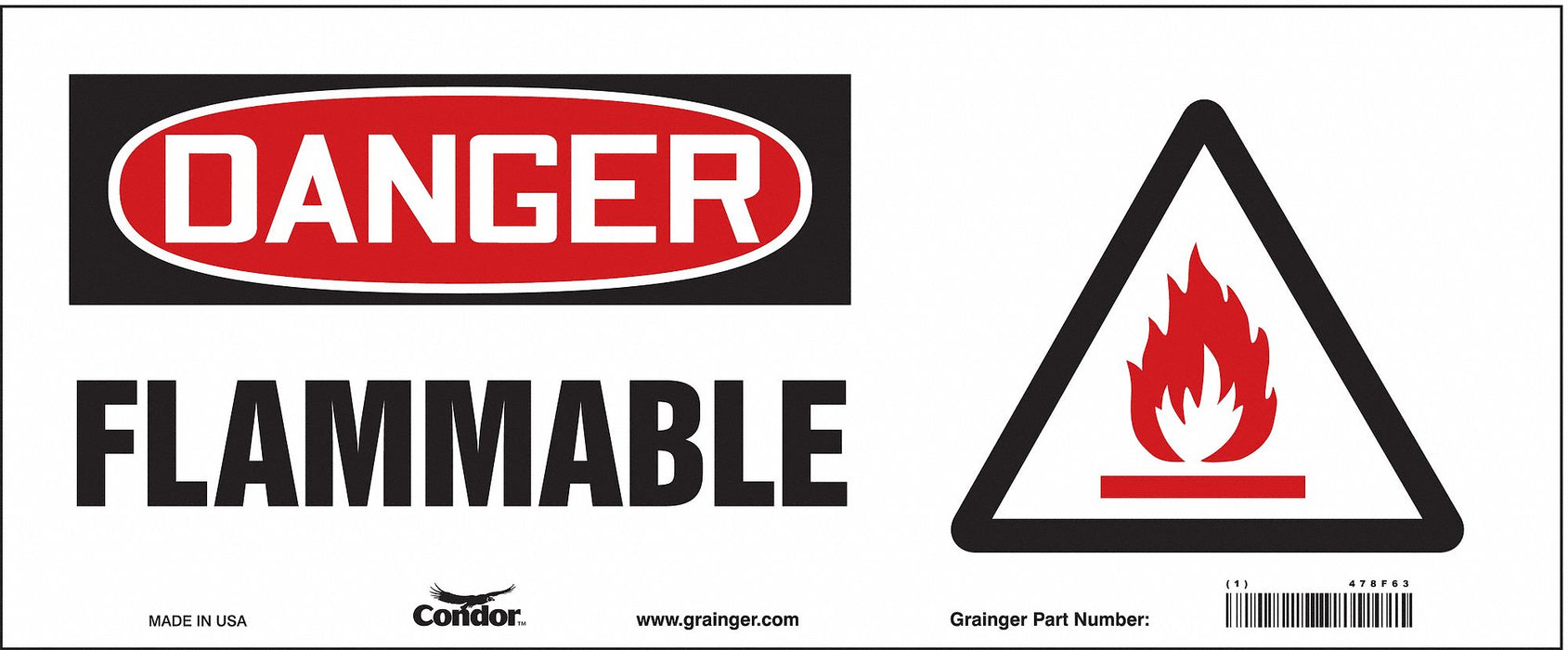 Safety Sign 7 in x 17 in Vinyl