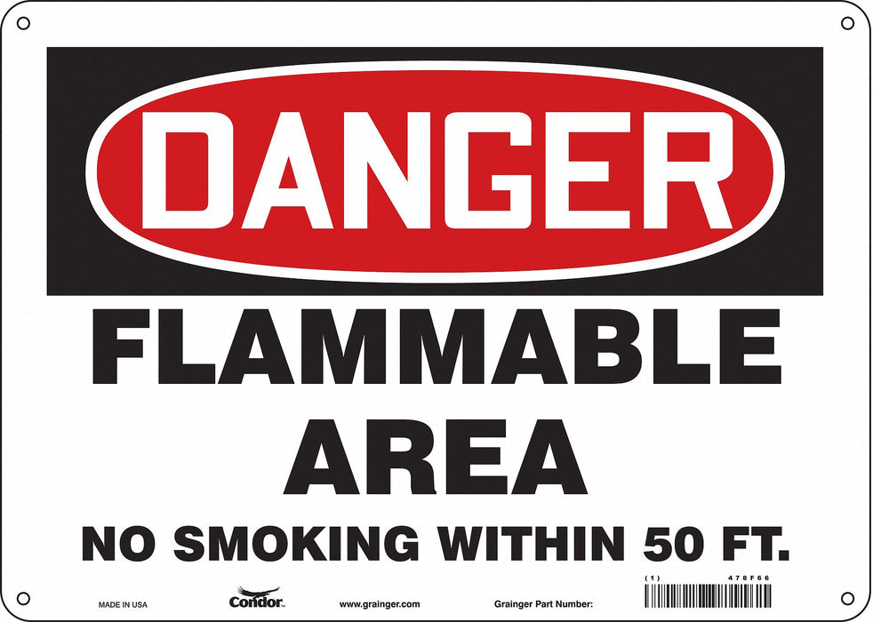 Safety Sign 10 inx14 in Aluminum