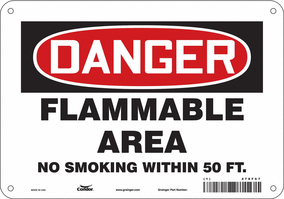 Safety Sign 7 in x 10 in Polyethylene