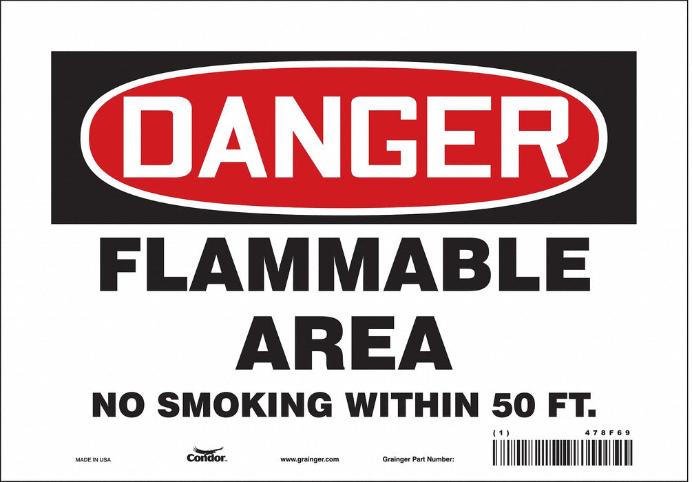 Safety Sign 7 in x 10 in Vinyl