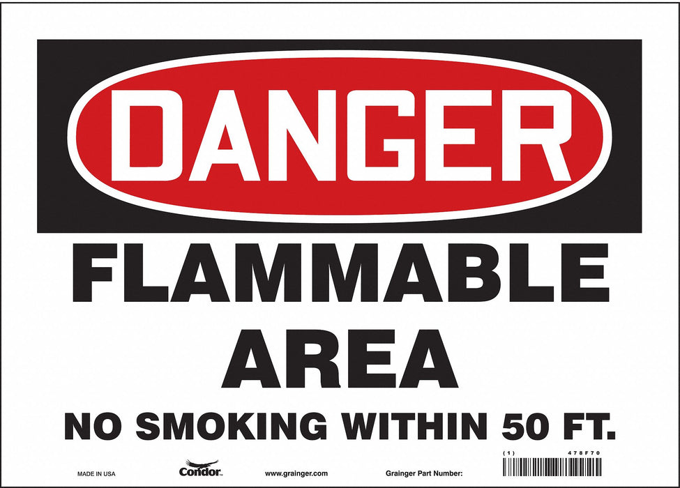 Safety Sign 10 inx14 in Vinyl