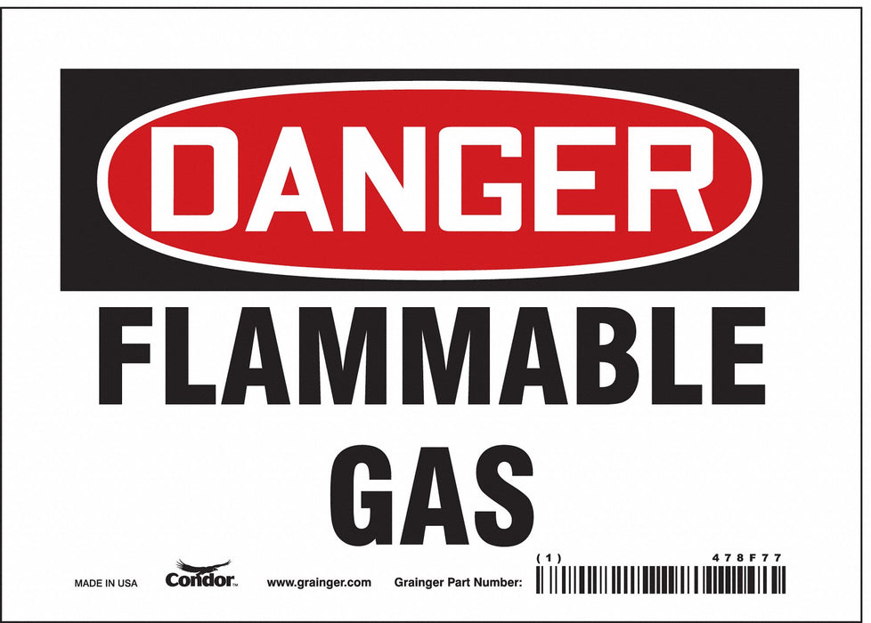 J6927 Safety Sign 5 inx7 in Vinyl