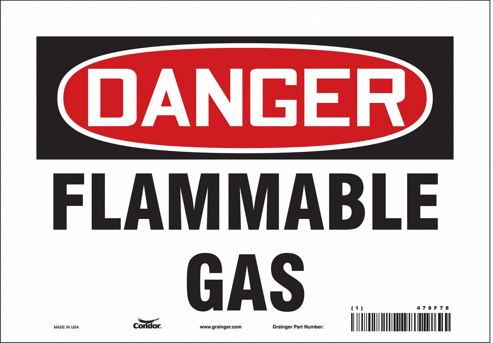 J6927 Safety Sign 7 inx10 in Vinyl