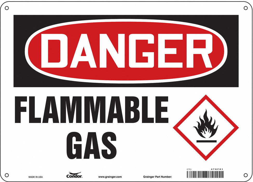 Safety Sign 10 inx14 in Aluminum