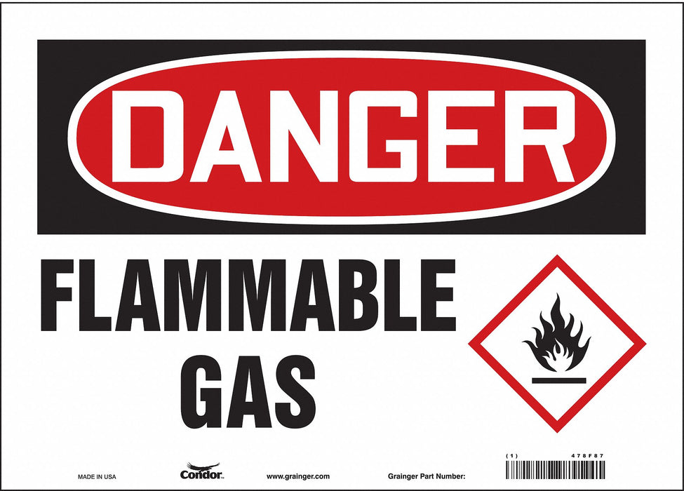 Safety Sign 10 inx14 in Vinyl