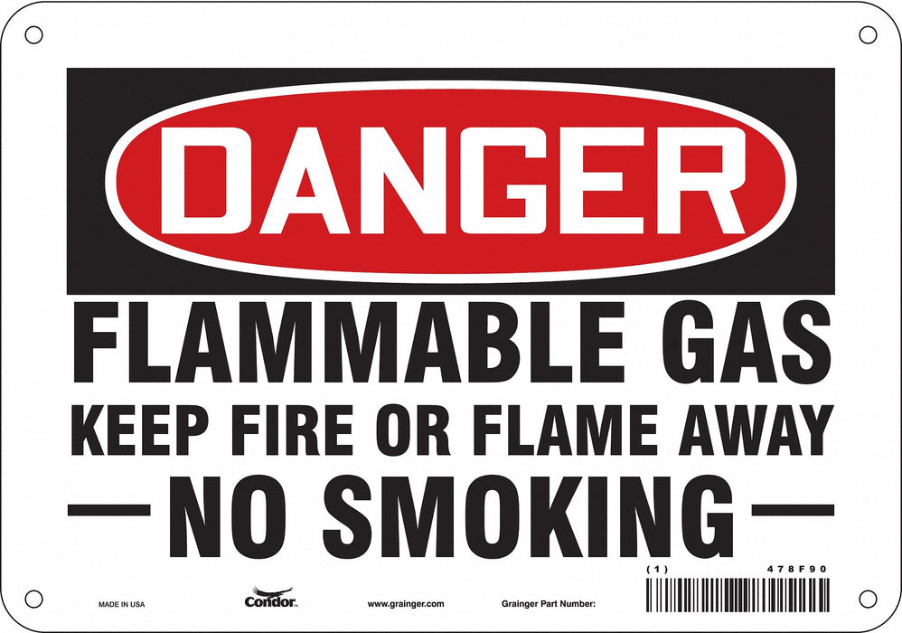 Safety Sign 7 in x 10 in Polyethylene