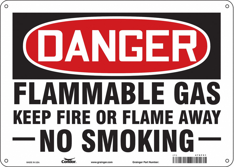 Safety Sign 10 inx14 in Polyethylene