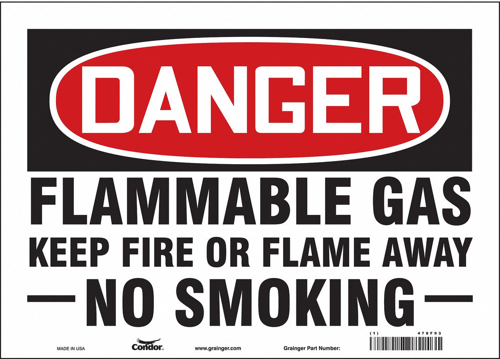 Safety Sign 10 inx14 in Vinyl