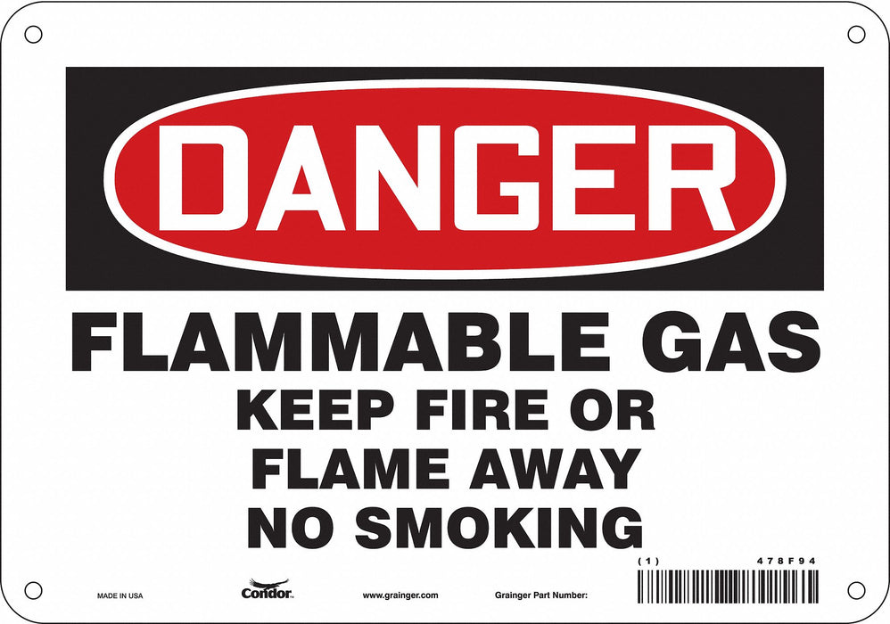 Safety Sign 7 in x 10 in Aluminum