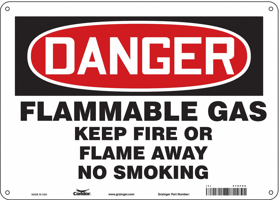 Safety Sign 10 inx14 in Aluminum