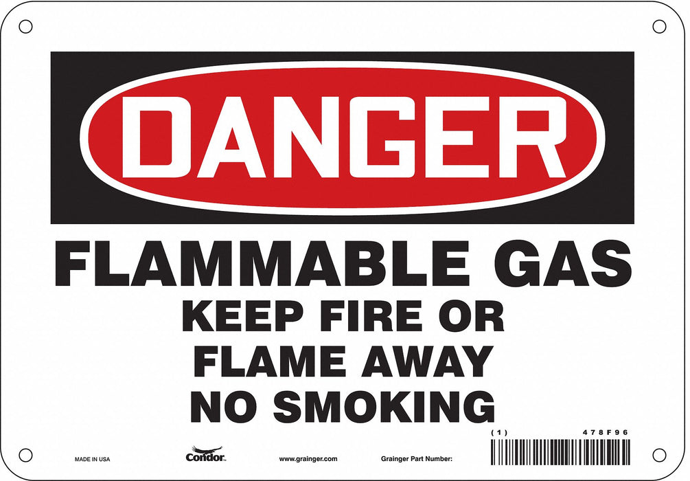 Safety Sign 7 in x 10 in Polyethylene