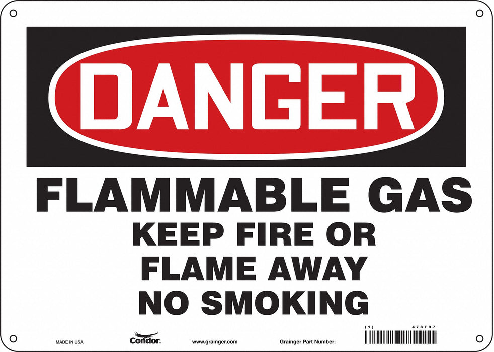 Safety Sign 10 in x 14 in Polyethylene
