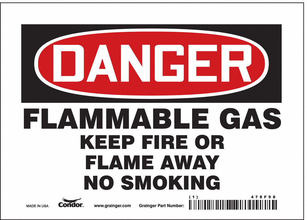 Safety Sign 5 in x 7 in Vinyl