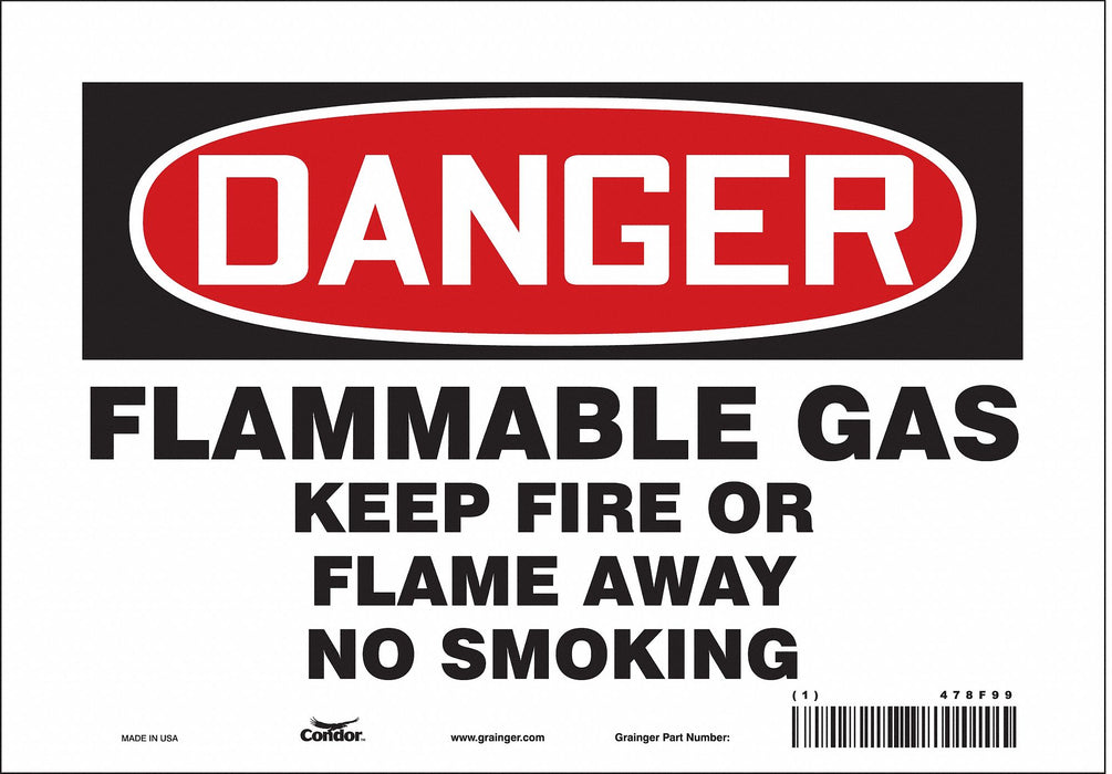Safety Sign 7 in x 10 in Vinyl