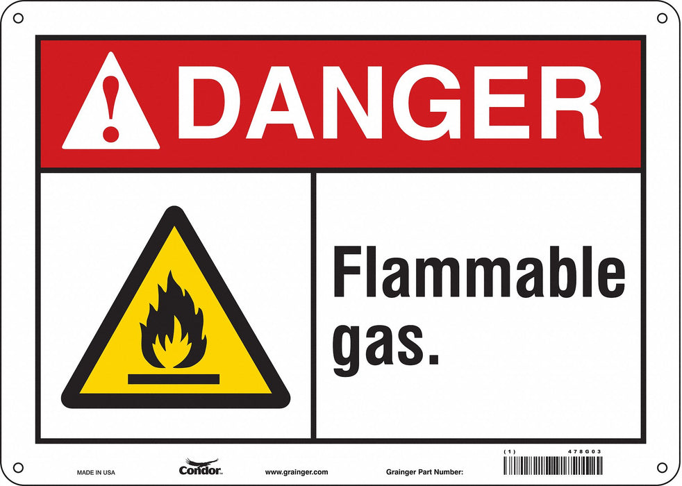 Safety Sign 10 in x 14 in Aluminum