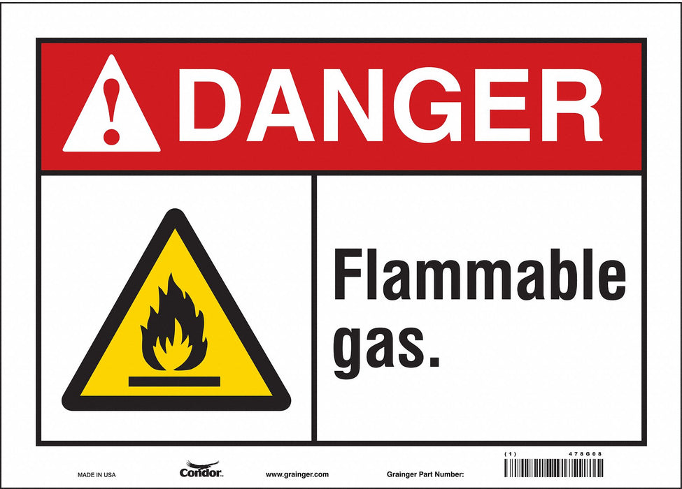 Safety Sign 10 in x 14 in Vinyl