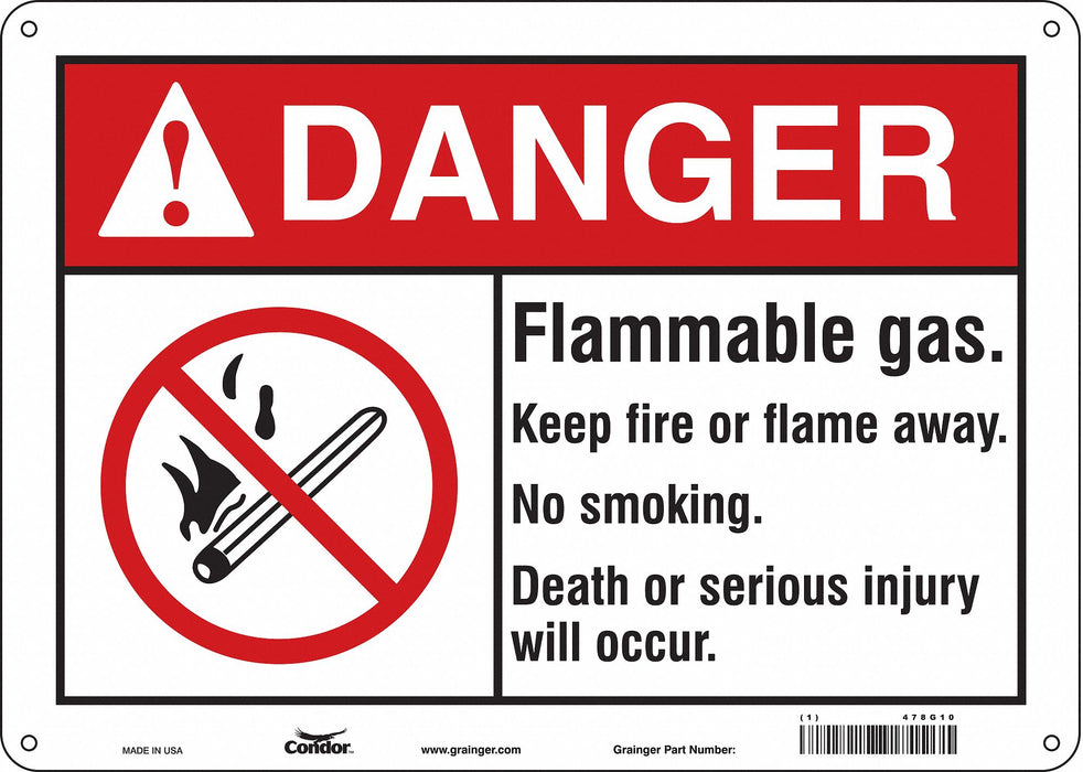 Safety Sign 10 inx14 in Aluminum