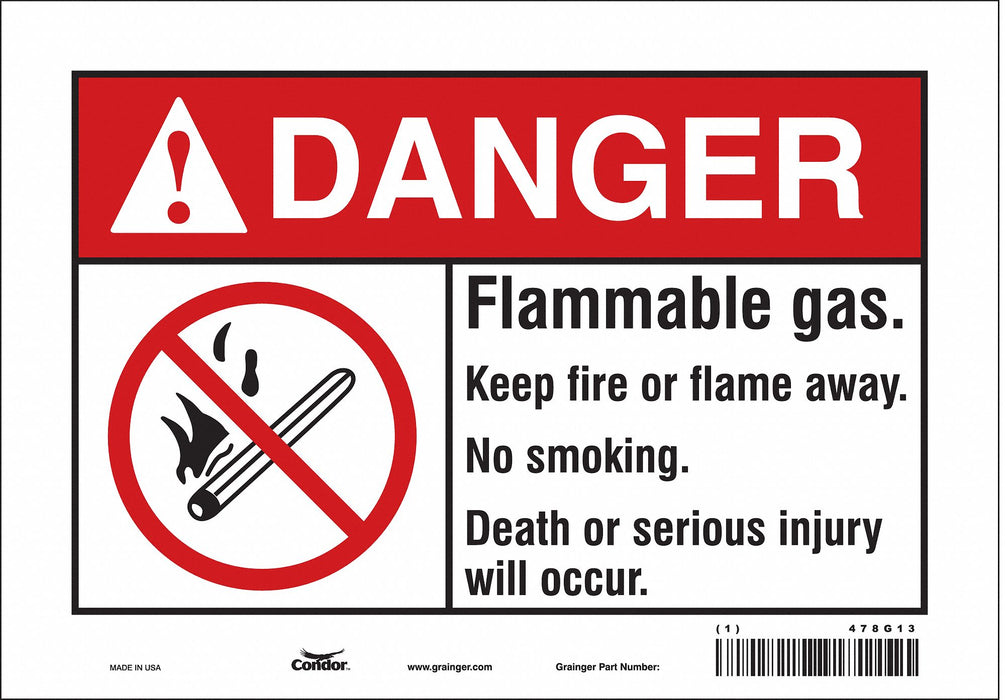 Safety Sign 7 in x 10 in Vinyl