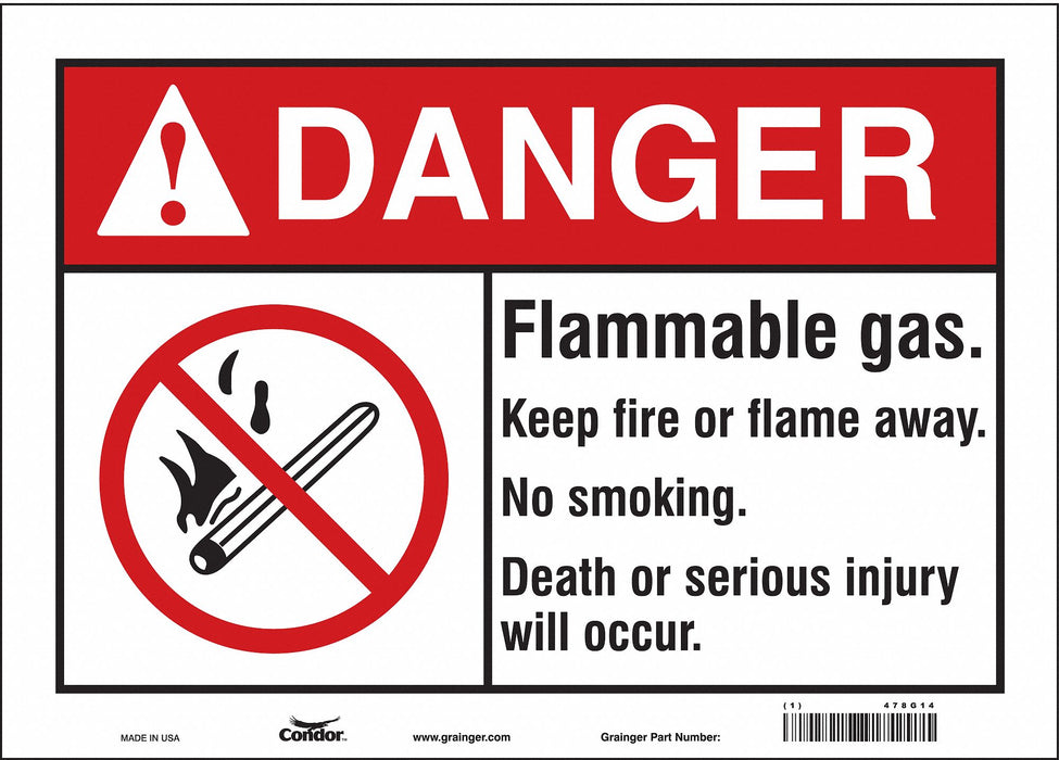 Safety Sign 10 in x 14 in Vinyl