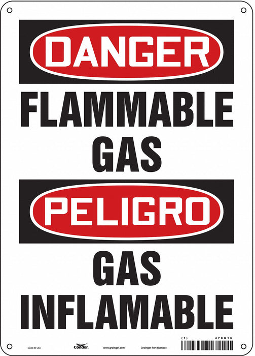Safety Sign 14 inx10 in Aluminum