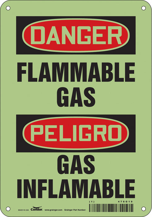 Safety Sign 10 in x 7 in Polyethylene
