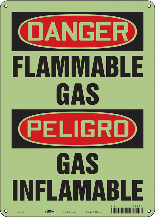 Safety Sign 14 inx10 in Polyethylene