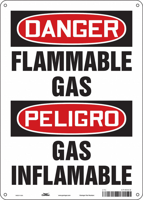 Safety Sign 14 in x 10 in Polyethylene