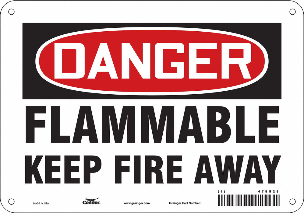 Safety Sign 7 inx10 in Polyethylene