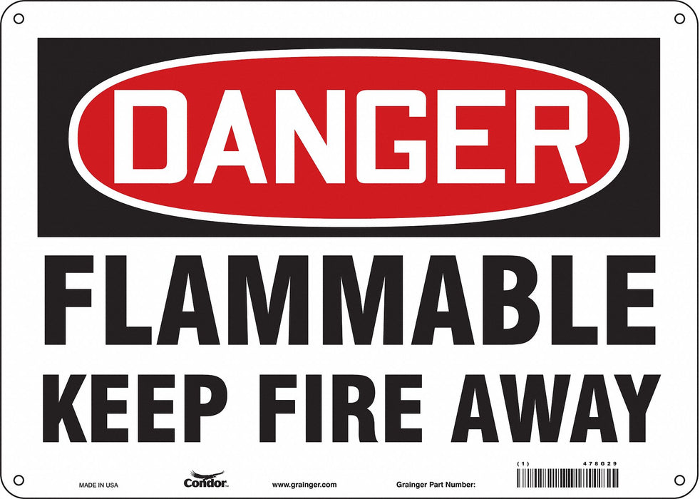 Safety Sign 10 inx14 in Polyethylene