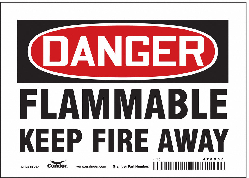 Safety Sign 5 inx7 in Vinyl