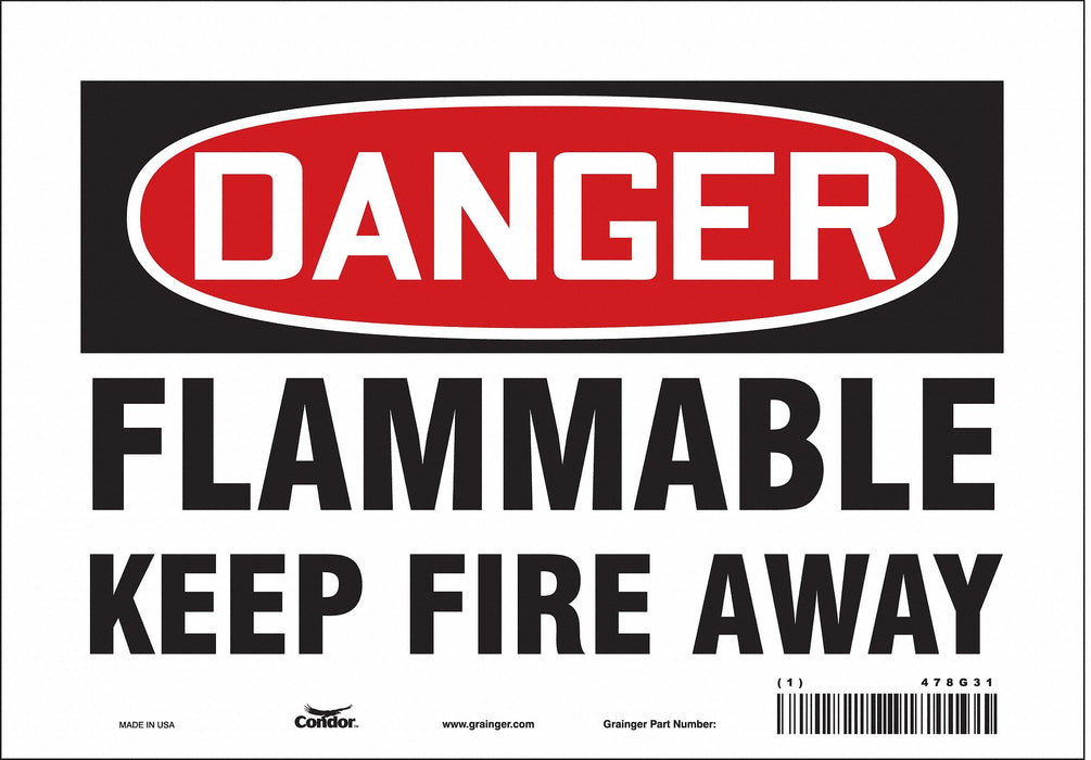 Safety Sign 7 inx10 in Vinyl