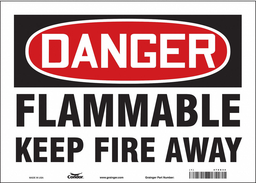 Safety Sign 10 inx14 in Vinyl