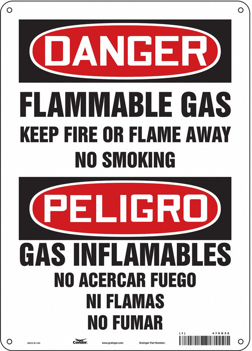Safety Sign 14 in x 10 in Polyethylene