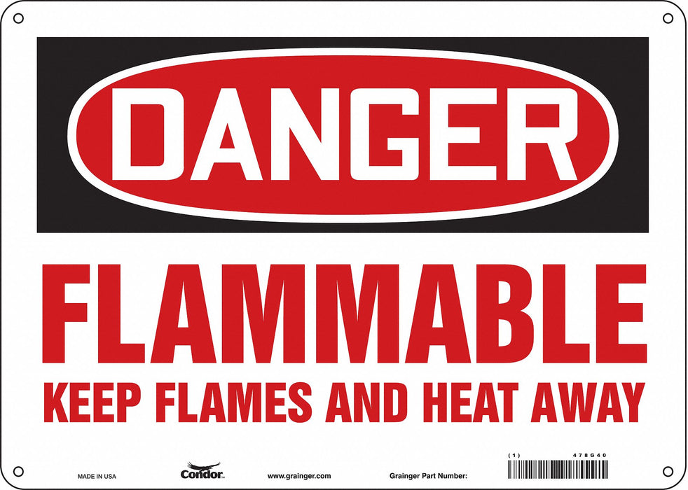 Safety Sign 10 inx14 in Aluminum