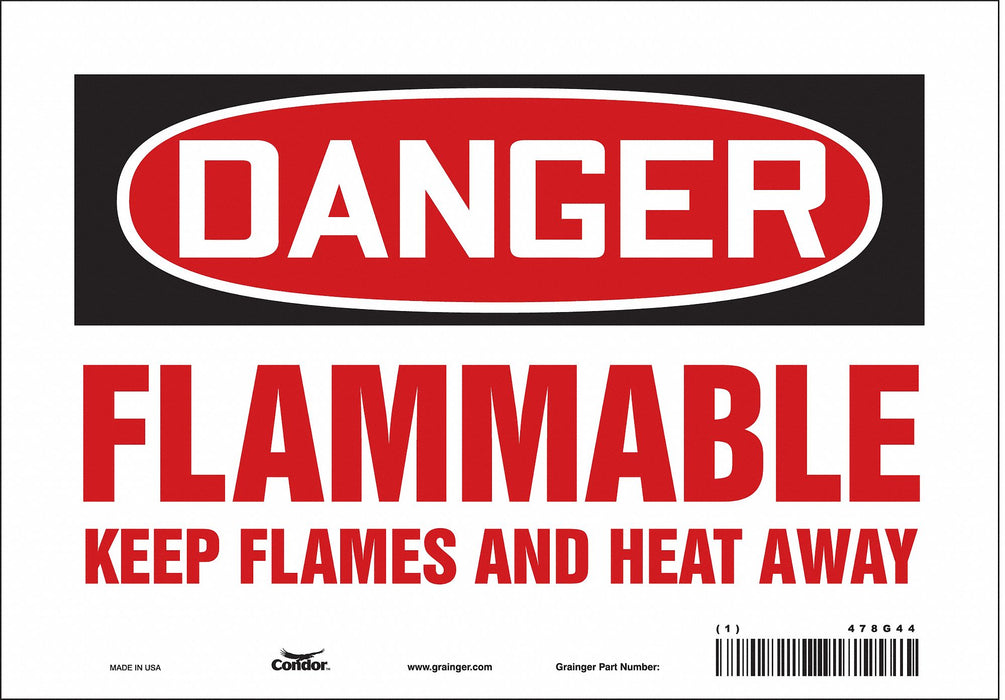 Safety Sign 7 inx10 in Vinyl
