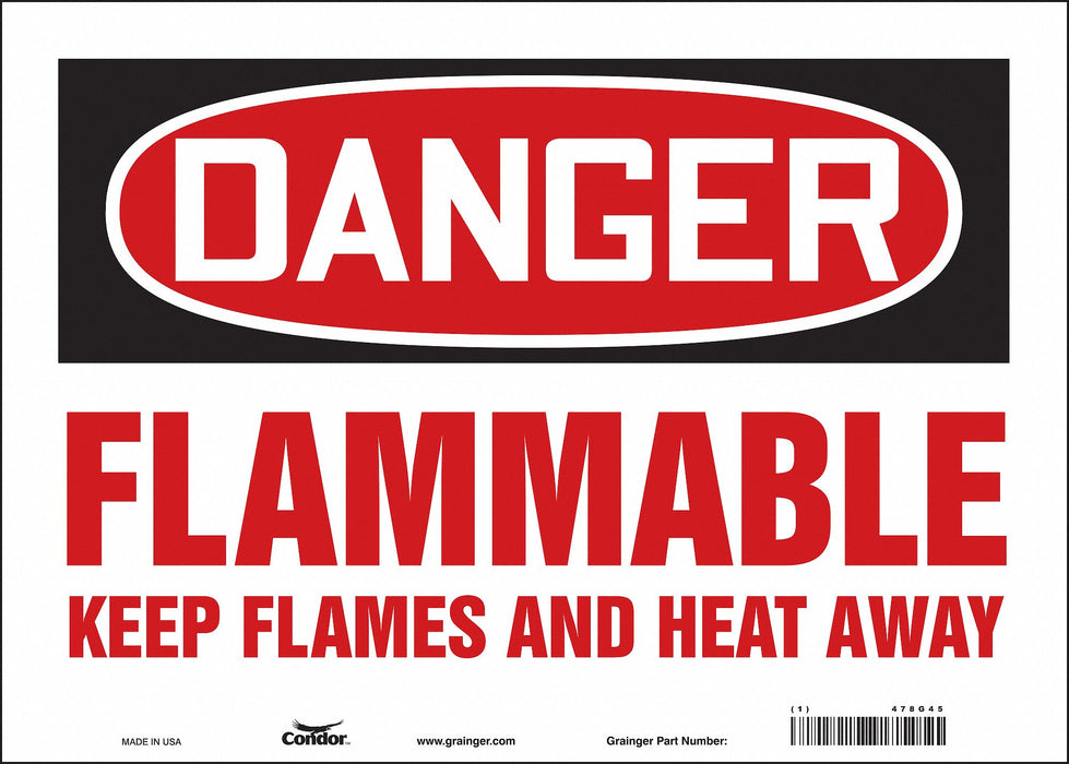 Safety Sign 10 inx14 in Vinyl