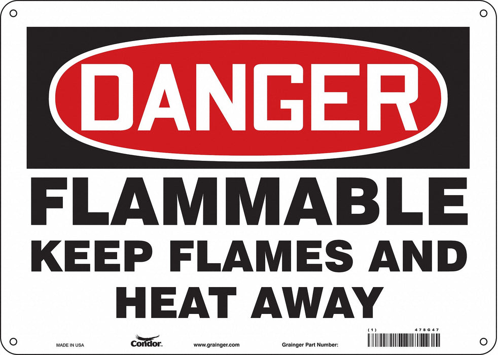 Safety Sign 10 inx14 in Aluminum