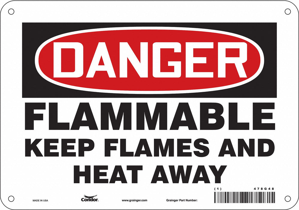 Safety Sign 7 in x 10 in Polyethylene