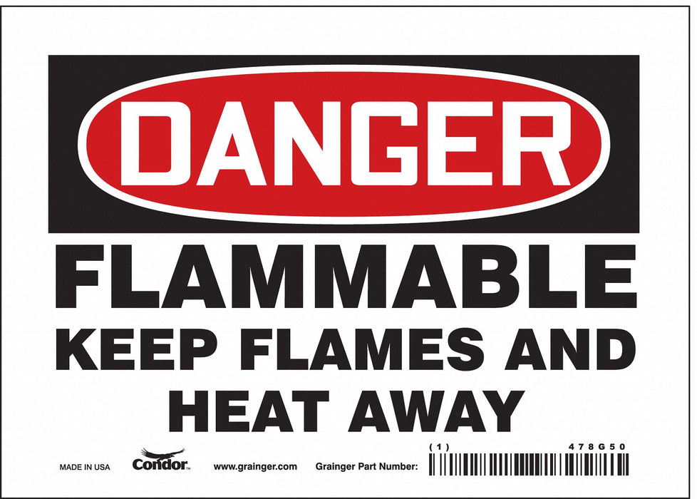 Safety Sign 5 in x 7 in Vinyl